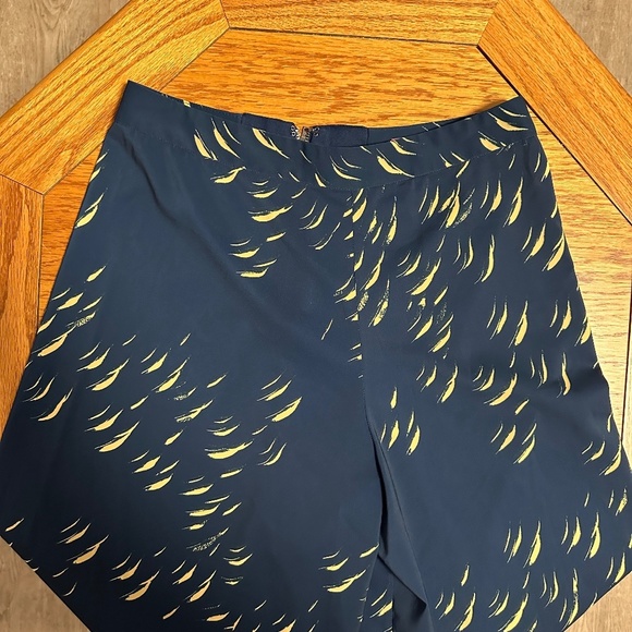 *ALICE + OLIVIA* Blue x Yellow Pattern Flowy Pants Size 4 - Picture 2 of 8